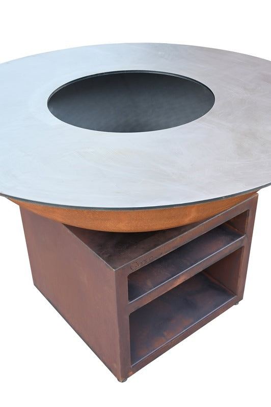 Brasero Extérieur Corten XXL Barbecue & Plancha - Quoco