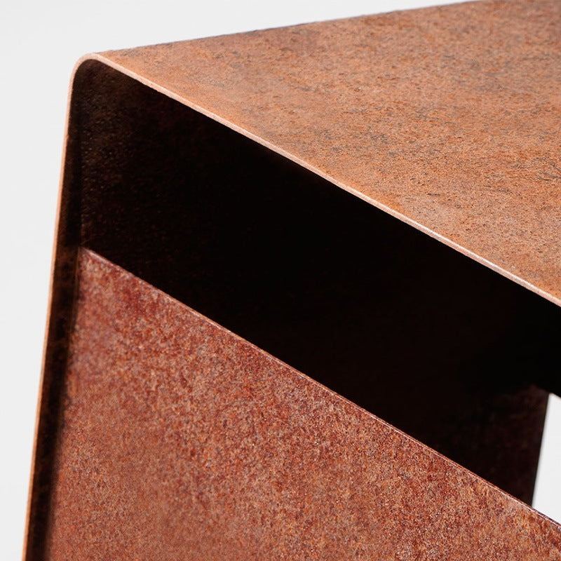 Brasero Extérieur Alpha en Corten et Inox - 120x45x40 cm