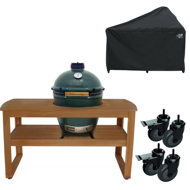 Table Eucalyptus pour Big Green Egg - Jardin & Barbecue