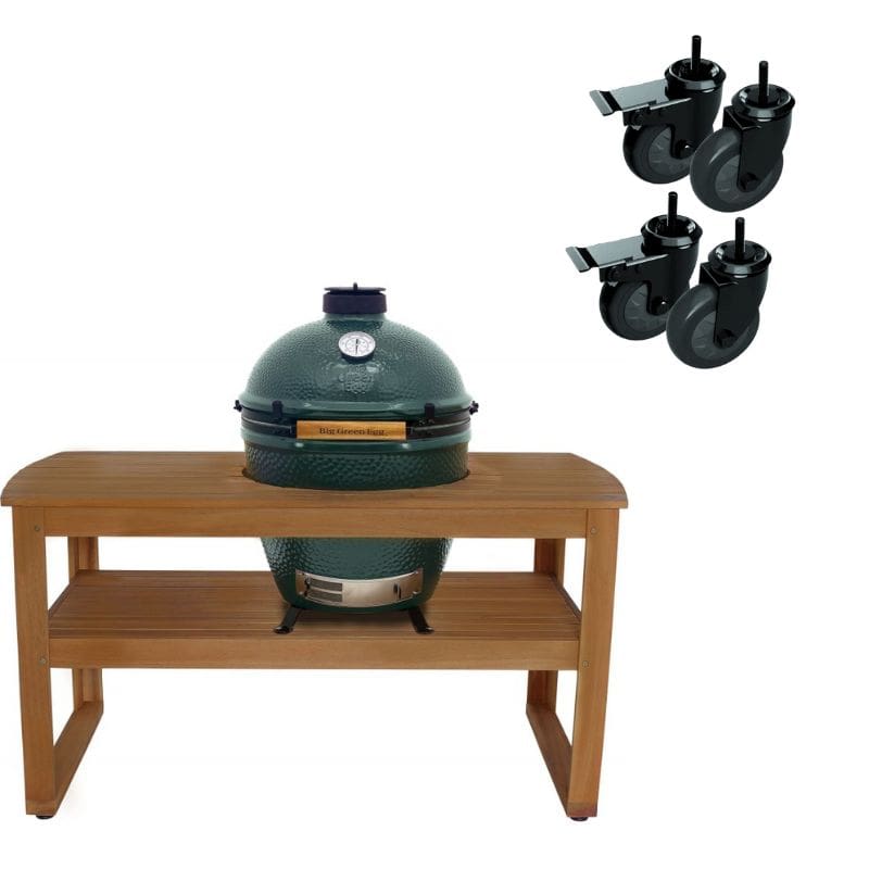 Table Eucalyptus pour Big Green Egg - Jardin & Barbecue