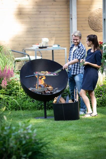 Braséro LUNE Extérieur avec Grille Barbecue 100 cm