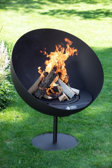 Braséro LUNE Extérieur avec Grille Barbecue 100 cm