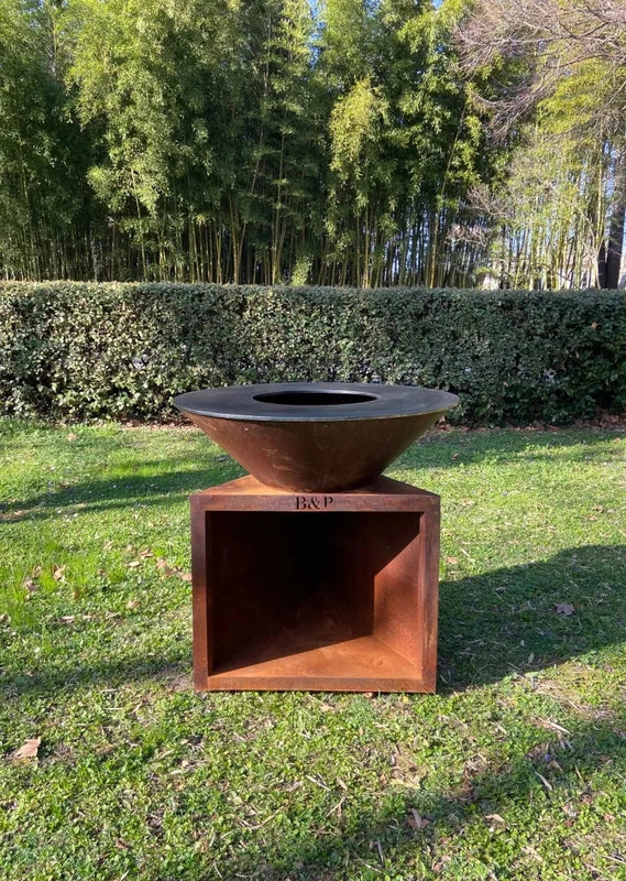 Brasero Plancha Barbecue Extérieur Corten 120 cm - 210 Kg