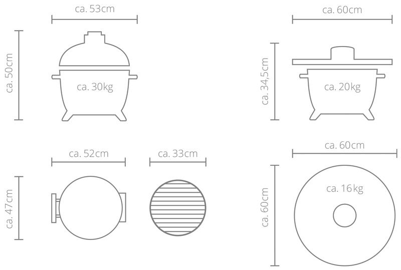 Barbecue Kamado Icon 2.0 - Compact et Polyvalent 2-3 Personnes