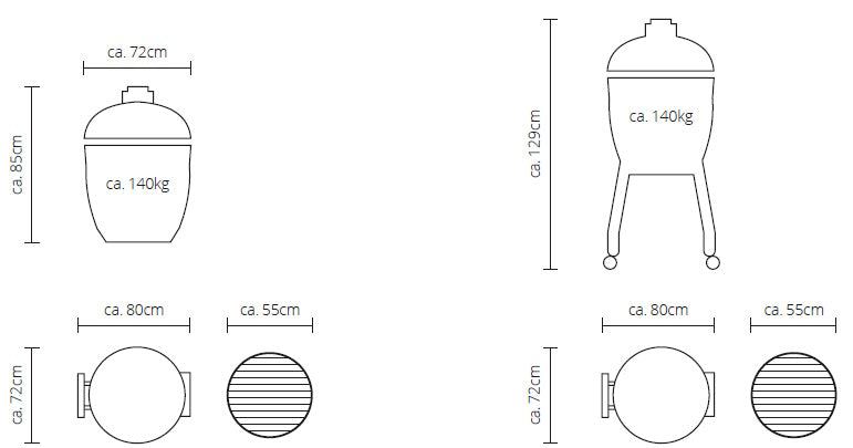 Barbecue Kamado Monolith CLASSIC GURU : Céramique Haute Qualité