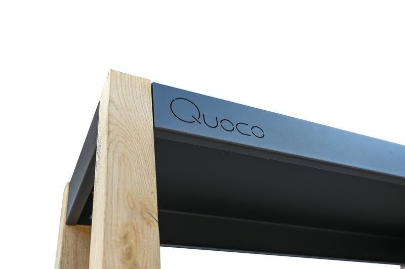 Brasero Extérieur en Acier Corten - Stockage Bois Noir Quoco