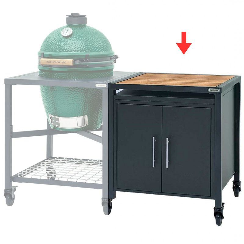 Brasero Barbecue Extérieur Big Green Egg avec Étagères