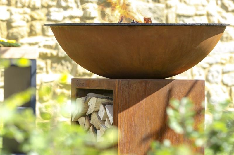 Brasero Extérieur Barbecue Plancha Corten - Quoco