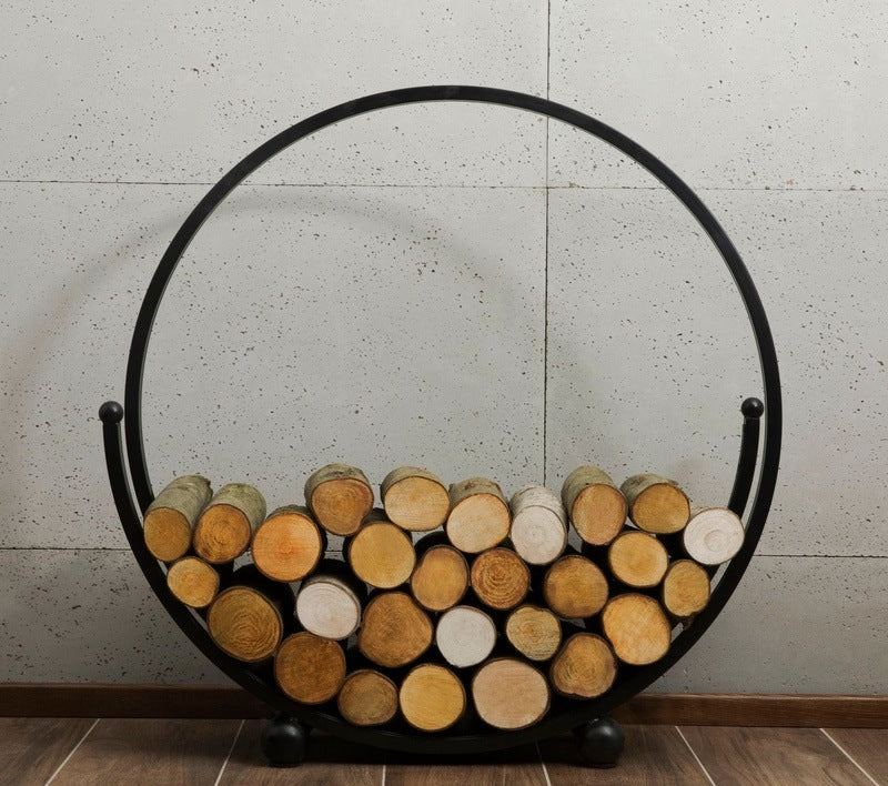 Porte-bûches Design SPIRAL 80cm - Robuste et Élégant